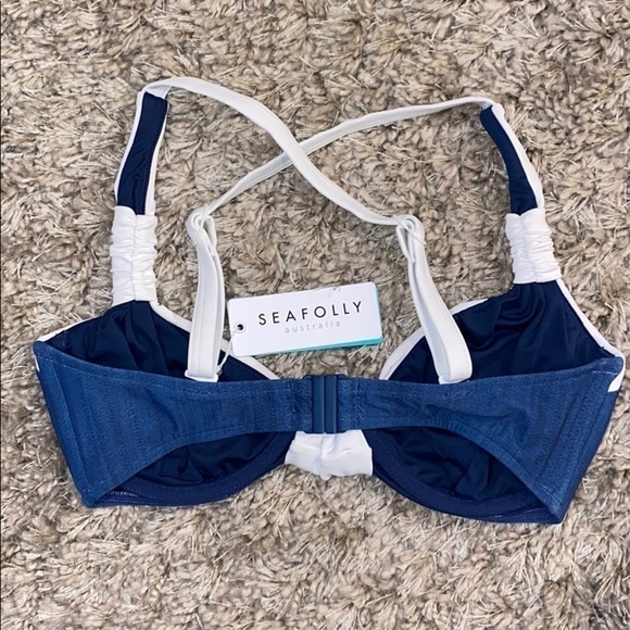 Seafolly Block Party F Cup X Back Adjustable Bikini Top 4 - Picture 8 of 8